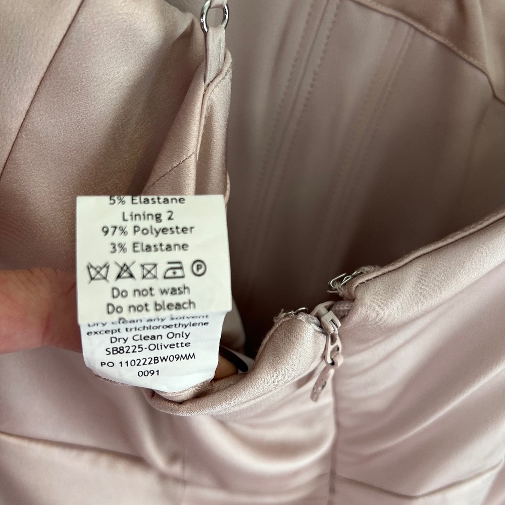 Olivette Crystal Satin Corset Maxi Dress-Size Large - Picture 14 of 15